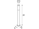 Pollerleuchte SLV BIG NAILS 80, E27 15W IP44 Edelstahl