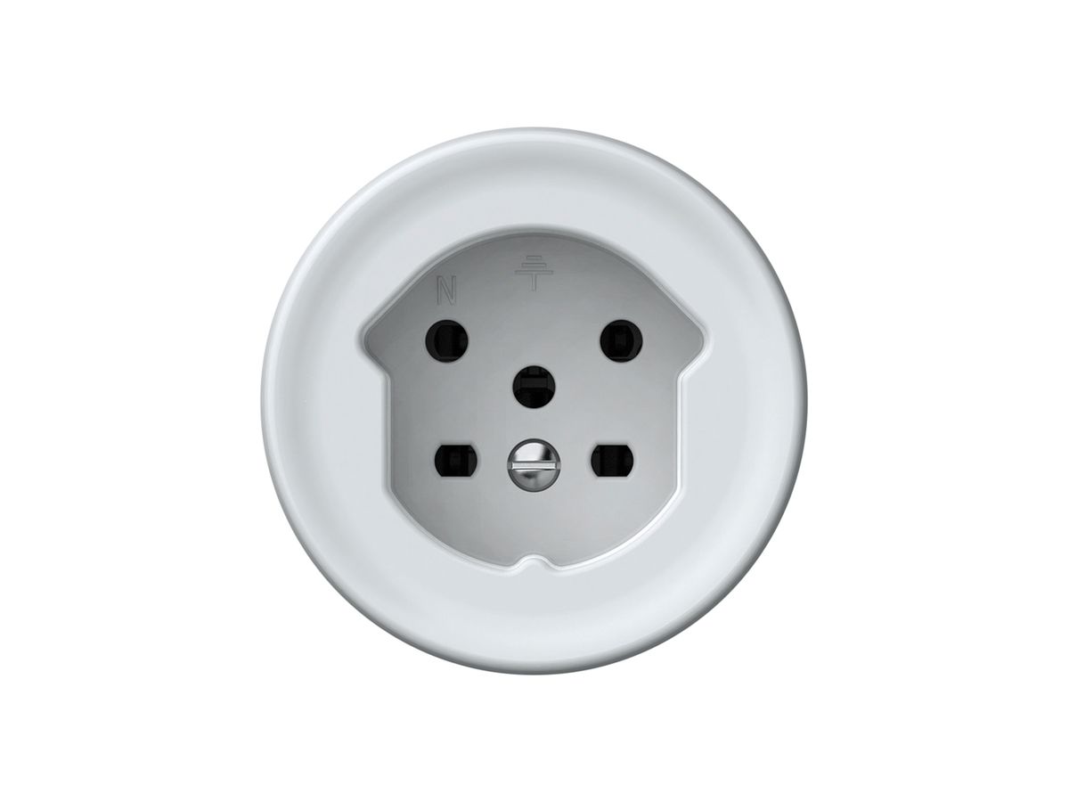 Steckdose origin 1×Typ 15 10A 230V 60×60mm weiss