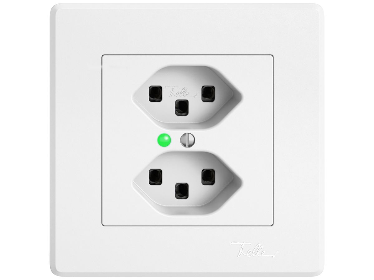UP-Steckdose EDIZIO.liv SNAPFIX® 2×T23 mit LED ws