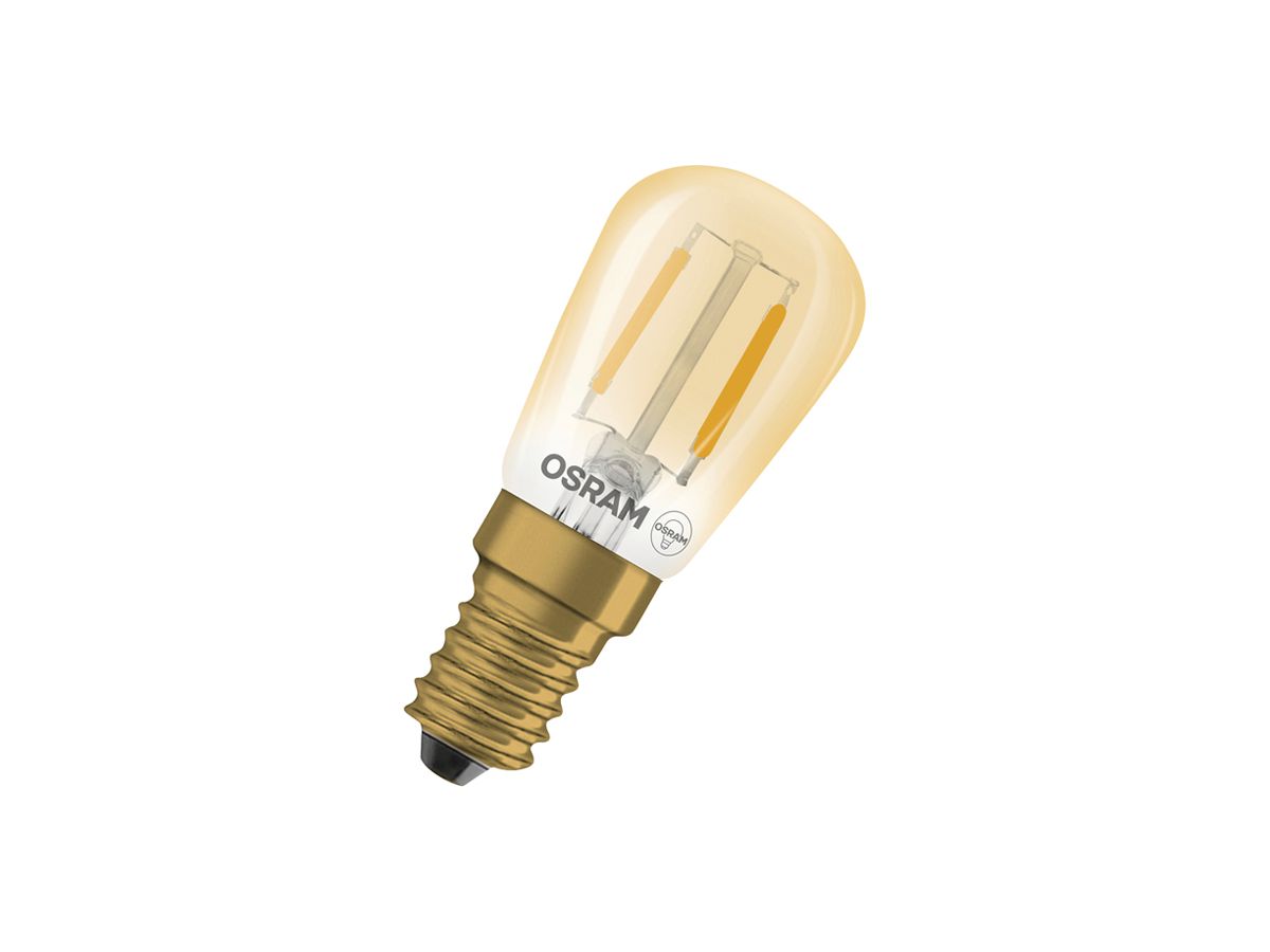 LED-Lampe LEDVANCE Vintage 1906 E14 1.6W 2400K klar/gold 300° Ø26×63mm