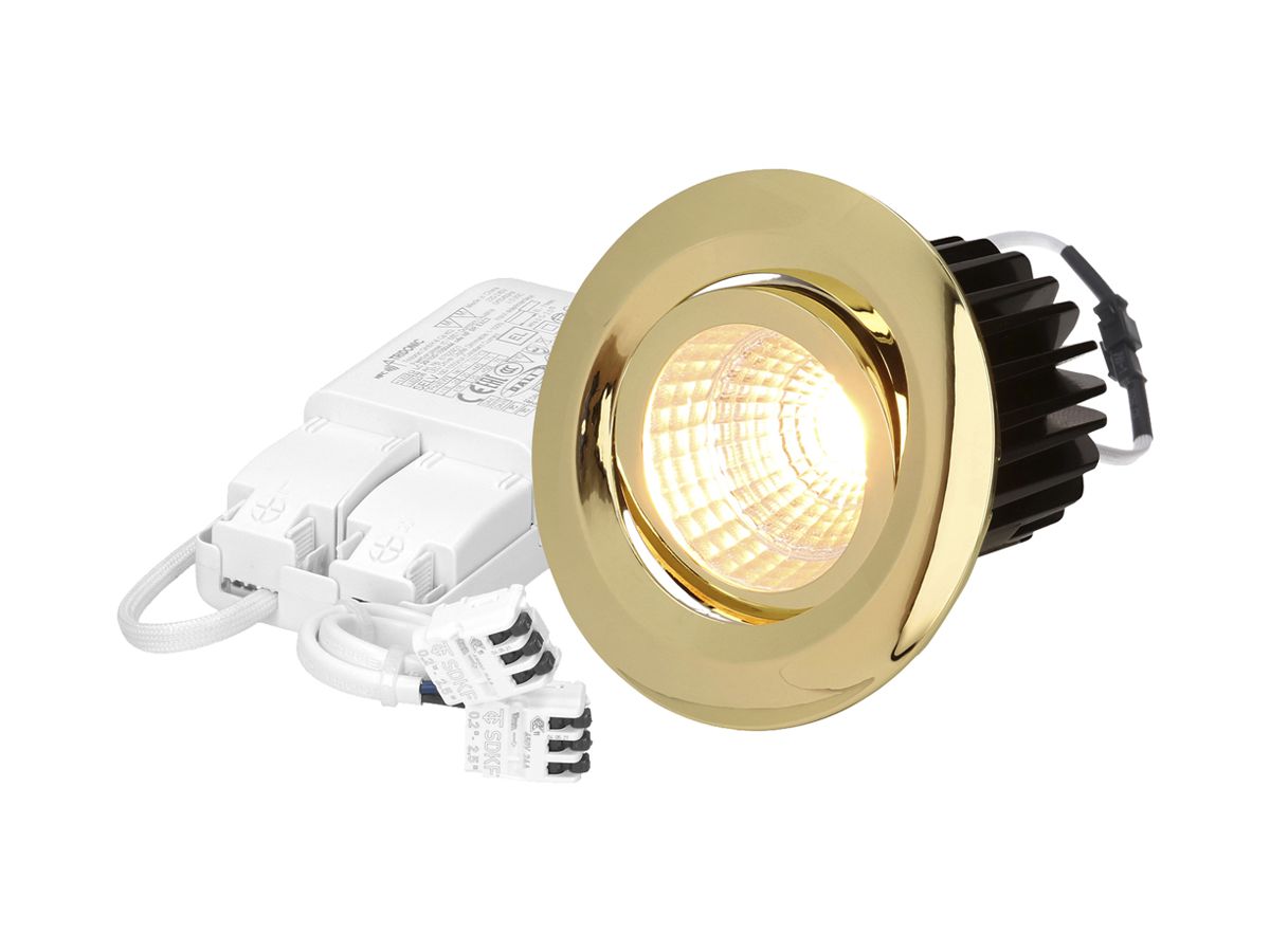 EB-LED-Spot MH MOVE 10.5W 830lm 2700K IP44 MB DIM DALI Ø68mm Gold