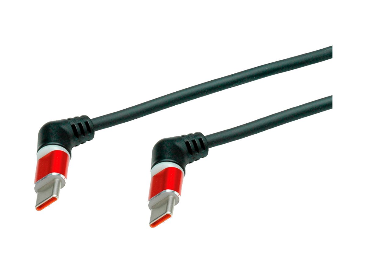 USB-Kabel ROLINE USB-C/USB-C 480Mbit/s 60W 360° schwarz 1m