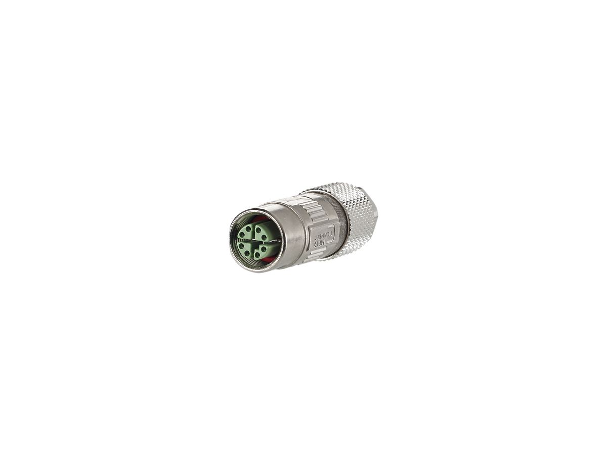 Buchse M12-X Kat.6A geschirmt feldkonfektionierbar IP67