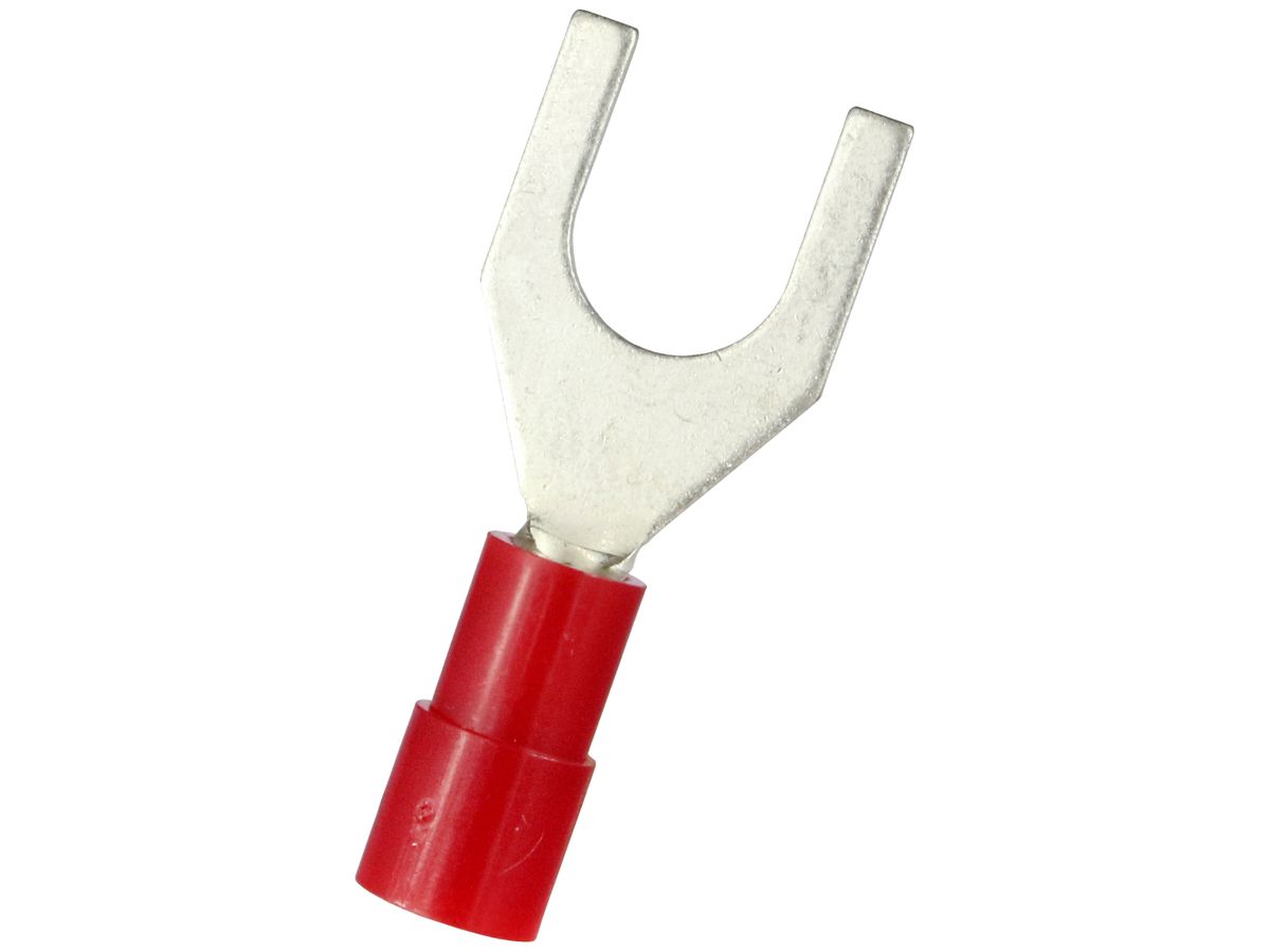 Quetschkabelschuh Ferratec Gabelform M6 PC 0.5…1mm² rot