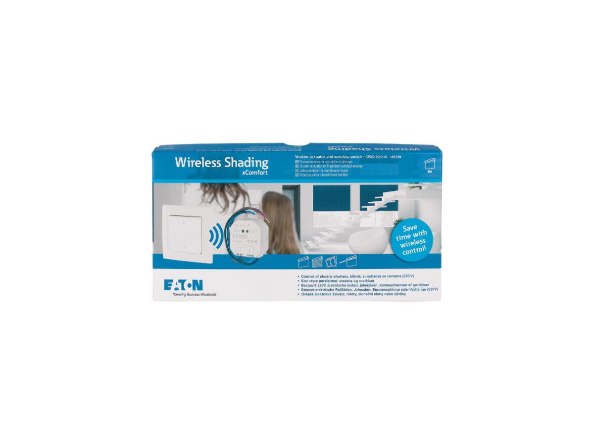 Starterpaket xComfort "Wireless Shading", Taster / Jalousieaktor