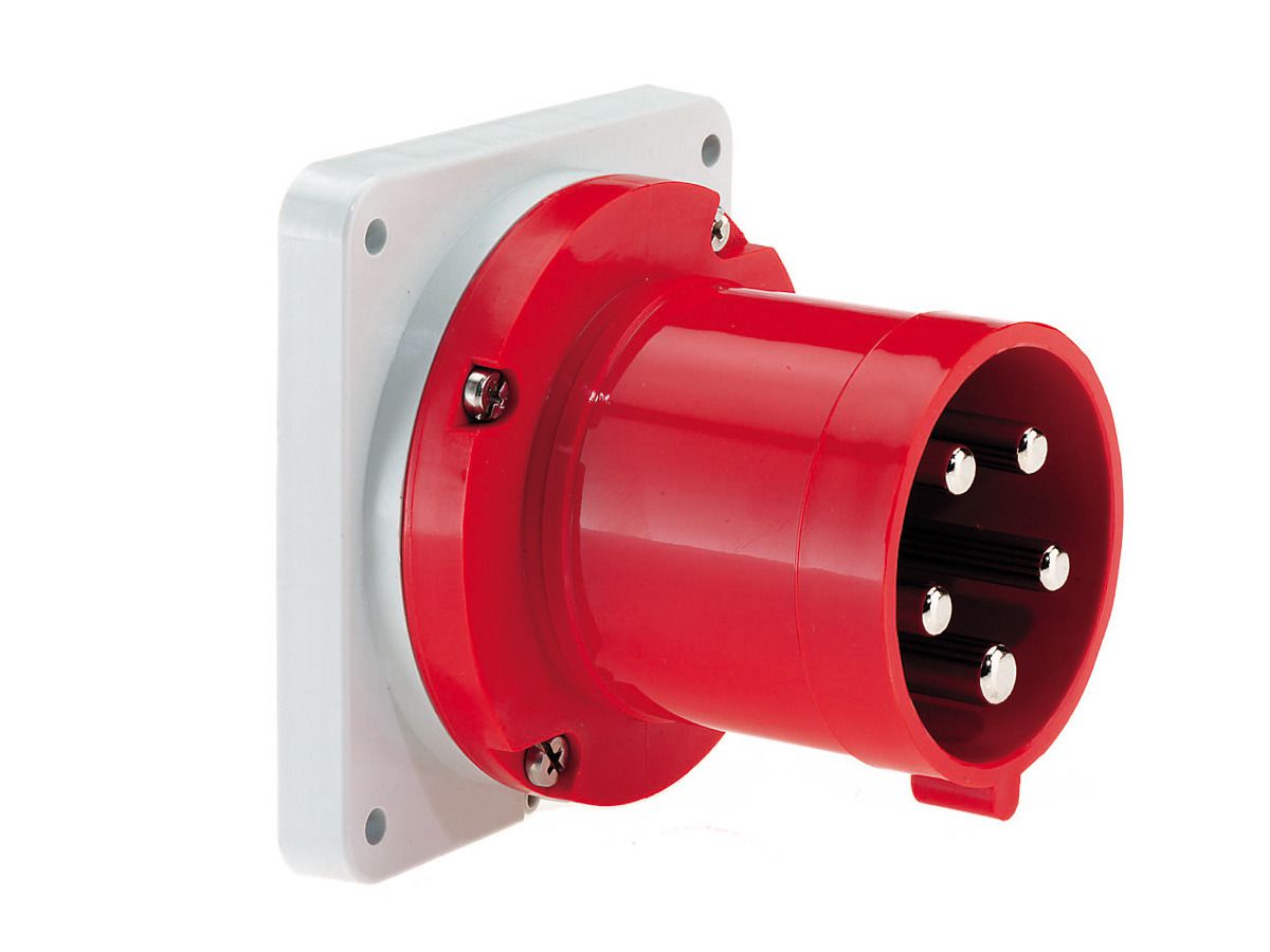 AB-Gerätestecker CEE 63A 5p 3LNPE - 6h, 400V, IP44, 100x100mm