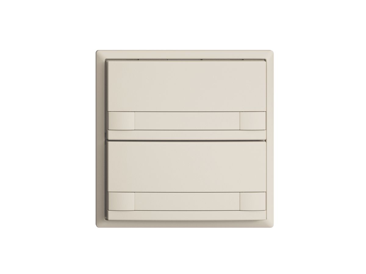 UP-Taster KNX 2-fach EDIZIOdue colore crema RGB ohne LED mit Papiereinlage