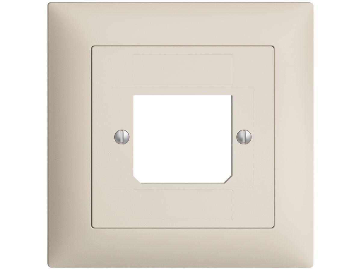 Frontset EDIZIOdue crema 88×88mm 1×TT 3×RJ