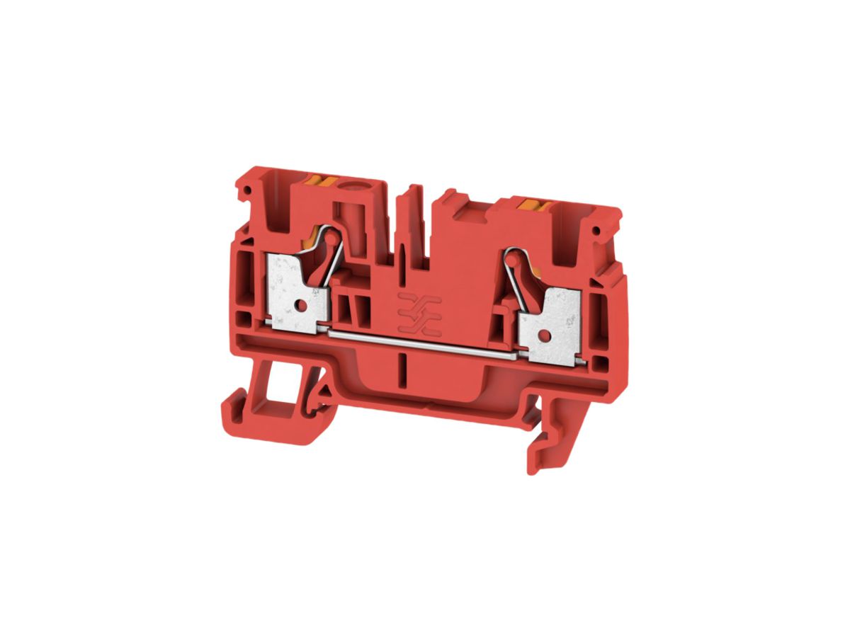 Durchgangs-Reihenklemme Weidmüller A2C PUSH IN 4mm² TS35 rot
