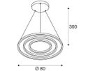 LED-Pendelleuchte SLV ONE TRIPLE DALI 65W 4200lm 3000/4000K Ø800×30mm schwarz