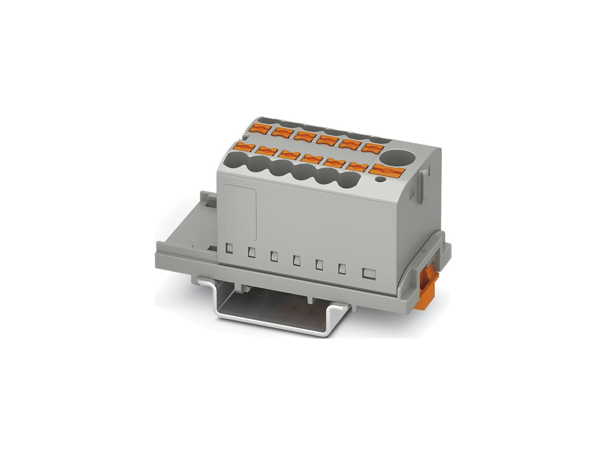 Verteilerblock Phoenix Contact PTFIX 13×2.5mm² senkrecht für NS 35, grau