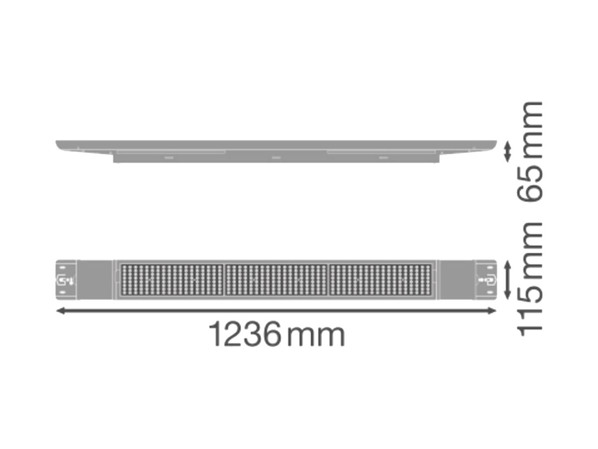 LED-Deckenleuchte LEDVANCE LOW BAY FLEX 73W 11315lm 840 IP23 1236mm 60°