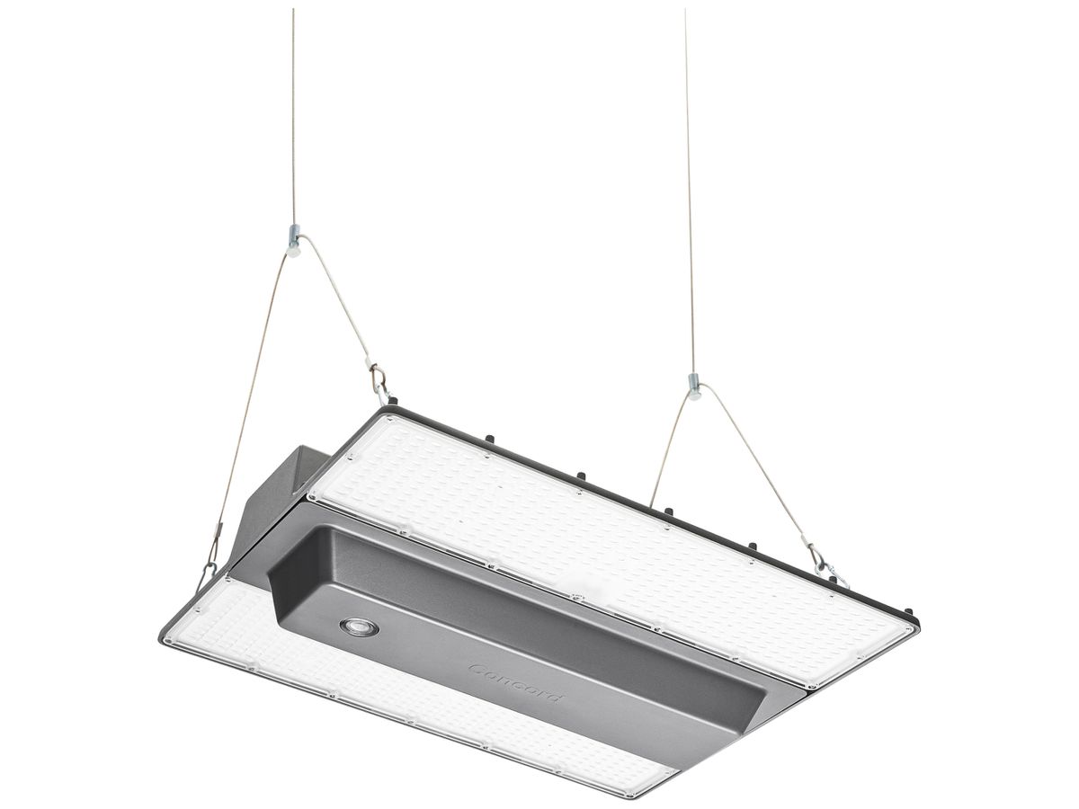 LED-Hallenstrahler Sylvania Rocks 52W 9100lm 4000K IP65 DALI EM3h 481×446 grau