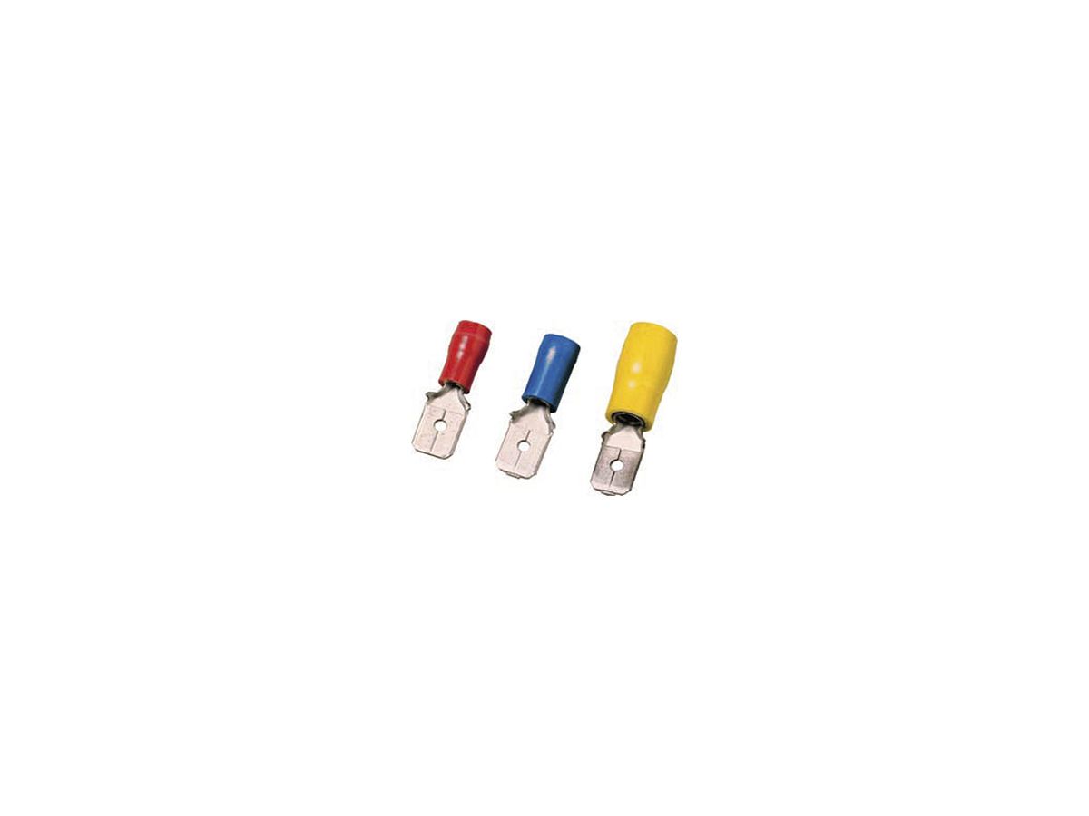 Flachstecker Ferratec KSP teilisoliert PC flach 2.8×0.8mm 0.5…1mm² rot