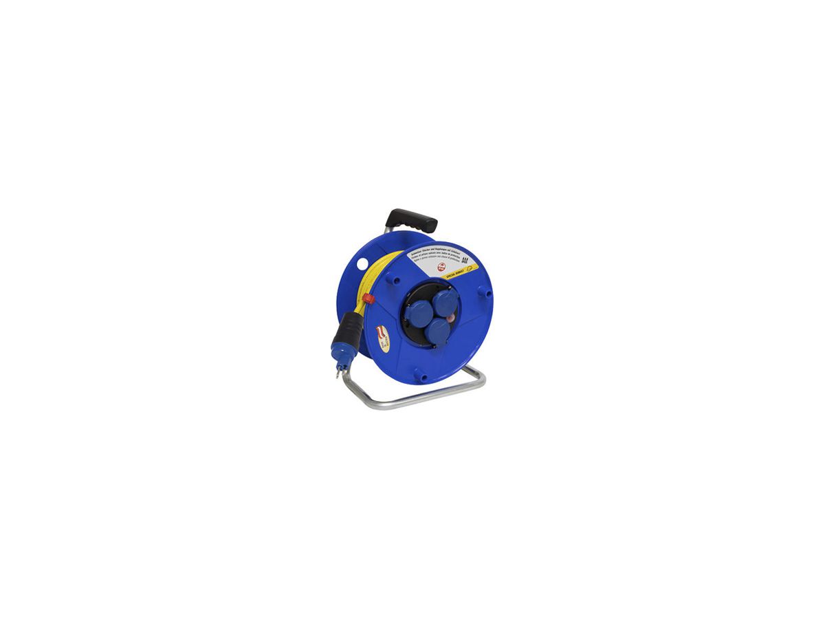 Kabelrolle BAT 290 Ø290mm 50m 3×1.5mm² 3×T13 Kunststoff blau IP44