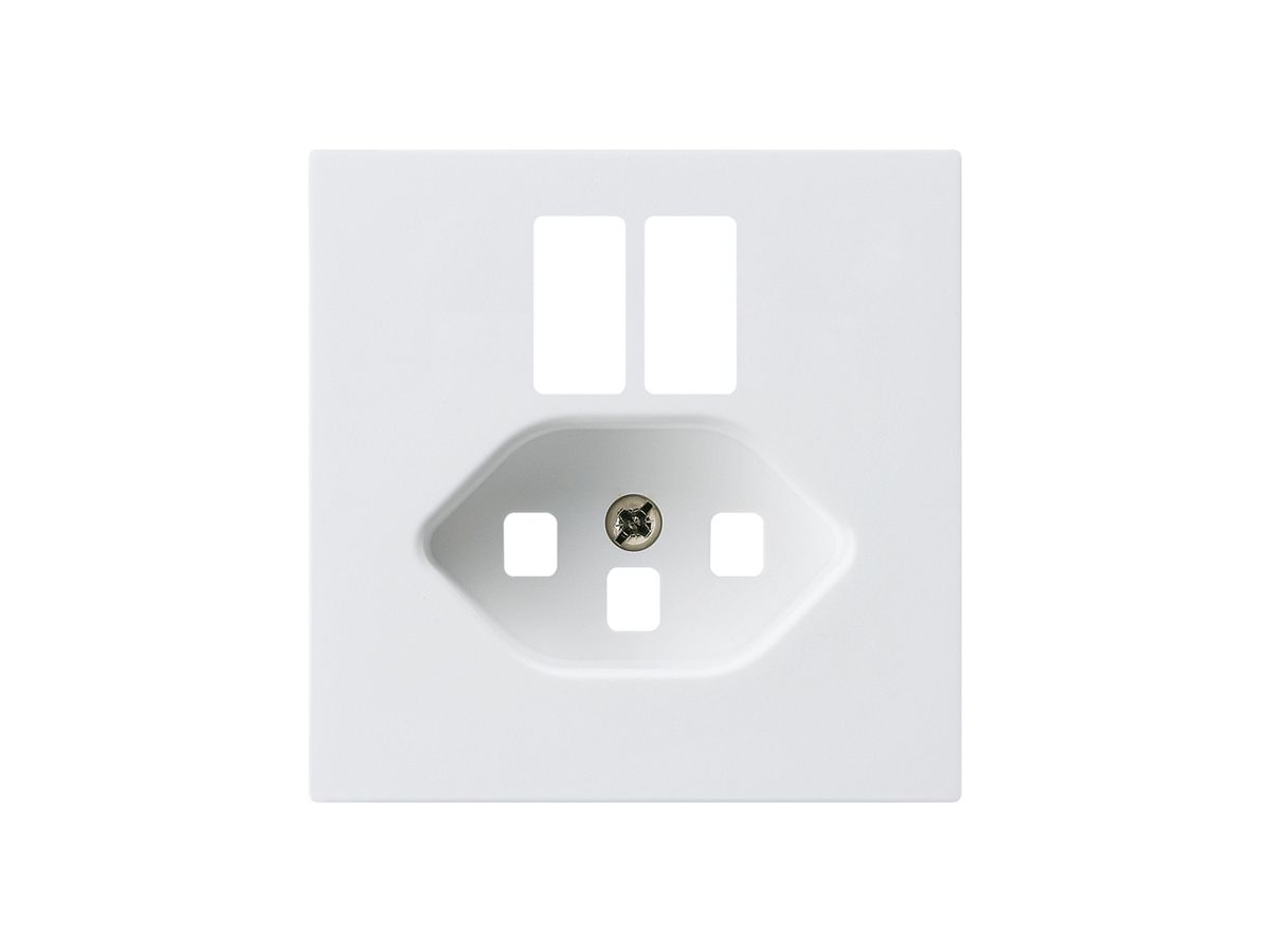 Frontplatte kallysto f.Steckdose 2×USB & T23 weiss