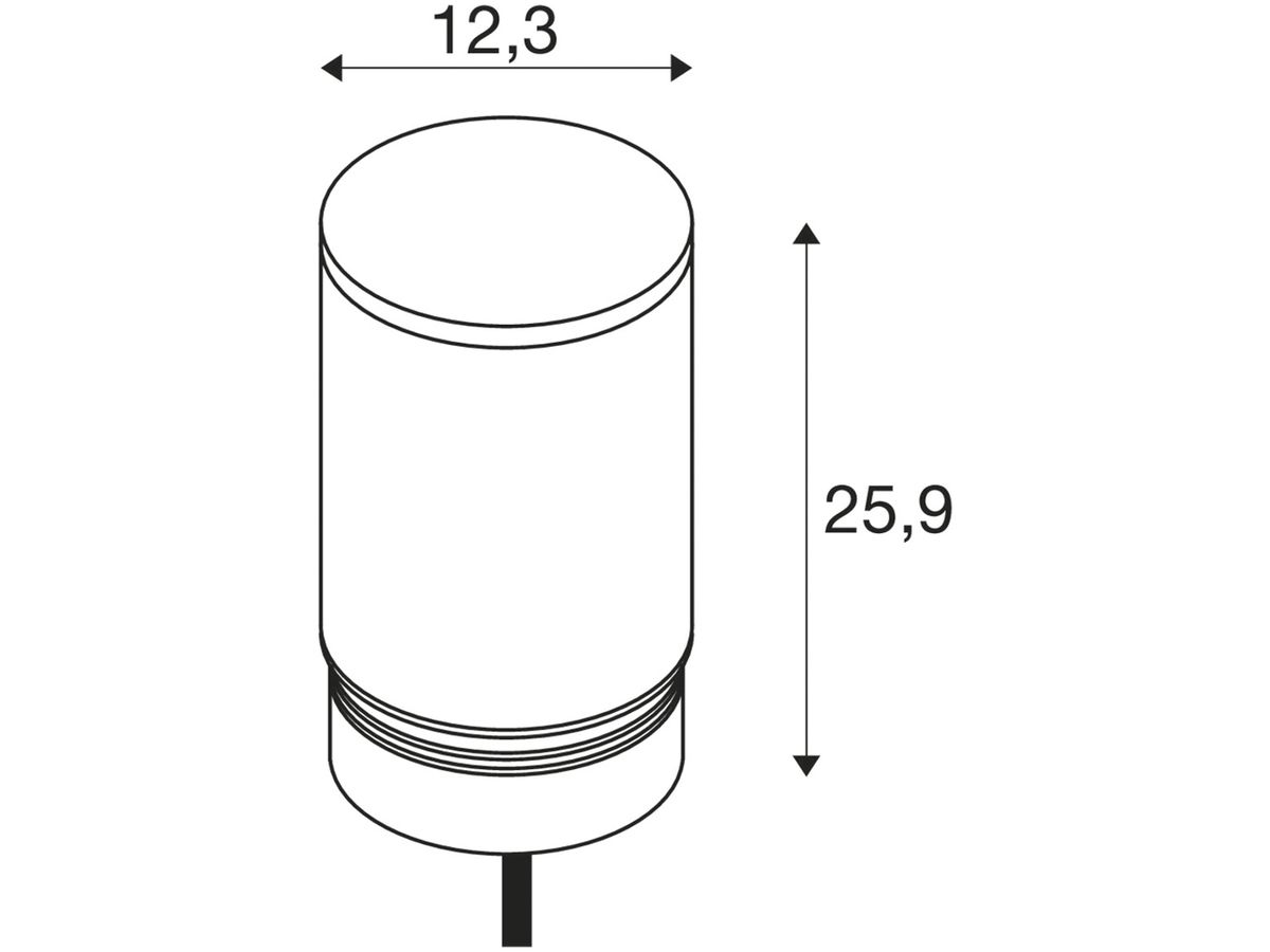 LED-Leuchtenkopf SLV M-POL M Clear DALI 19W 1150lm 927/930 IP65 Ø122.6mm anthr.