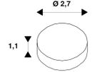 Zierring SLV GRIP S Aluminium Ø27×11mm schwarz