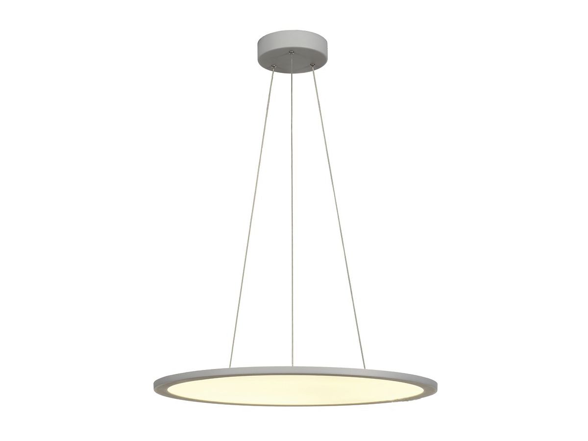 LED-Pendelleuchte SLV PANEL 60 ROUND DALI 43W 3150lm 3000K Ø600×32mm grau