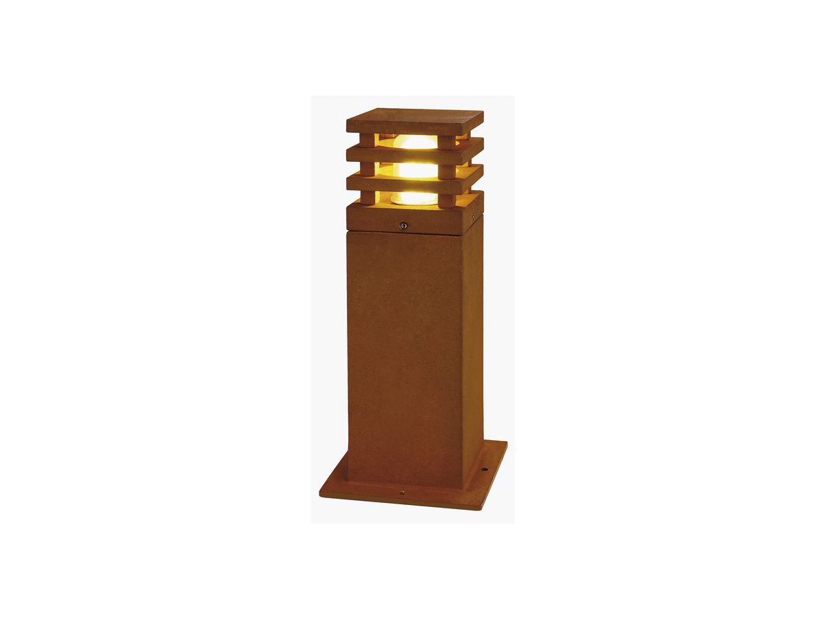 LED-Standleuchte SLV RUSTY 40 SQUARE, 8.6W 430lm 3000K IP55 Eisen gerostet