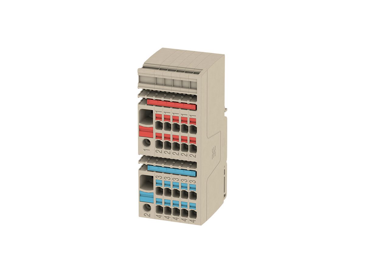 Klemmenleiste Weidmüller SET AAP14 6P 0.5…10mm² 57A 500V push-in beige