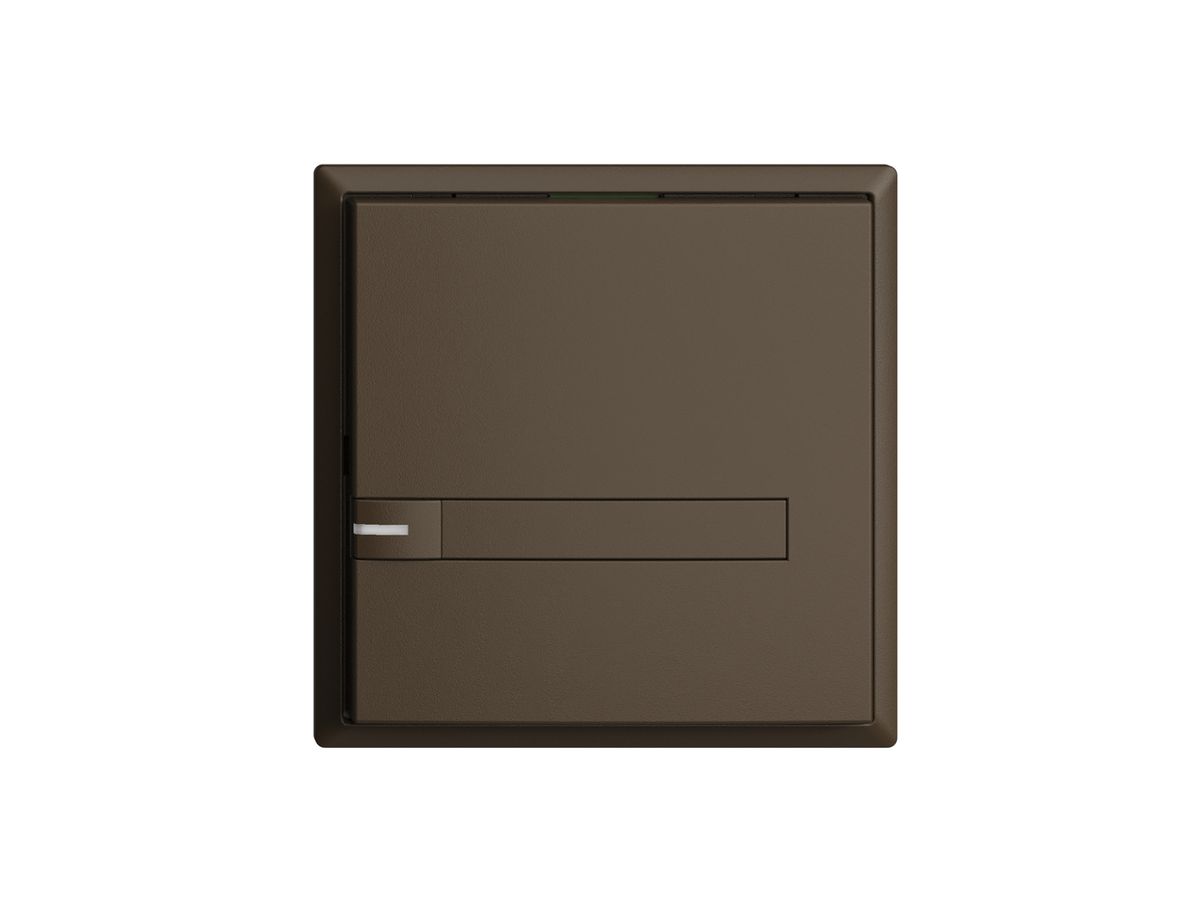 UP-Universaltaster 1×1T Schraubklemme EDIZIOdue coffee, mit Papiereinlage+LED