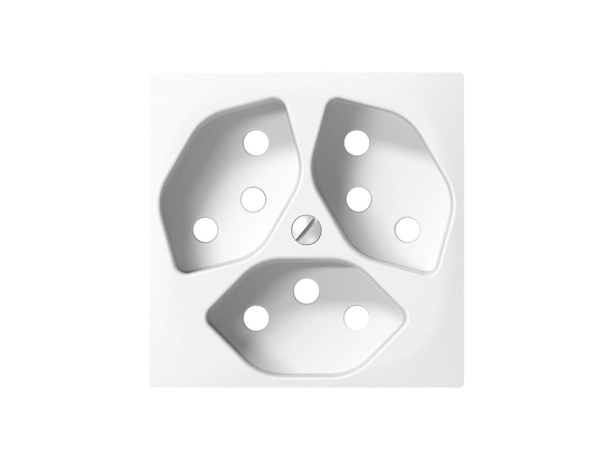 Frontplatte SIDUS weiss zu 3×T13