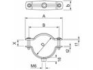 Rohr-/Kabelschelle Bettermann, mit Gewinde M6, Ø5…6mm, verzinkt