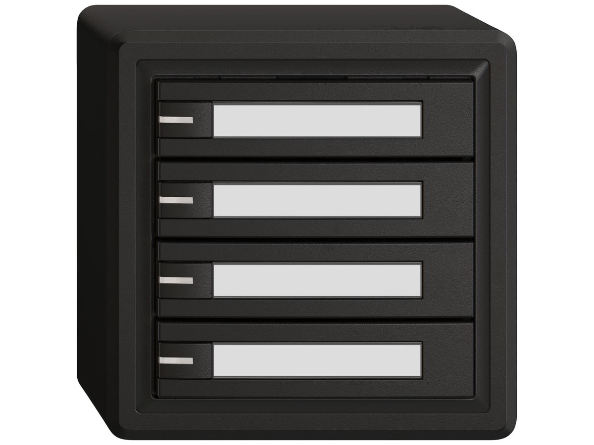 AP-KNX-Taster RGB EDIZIO.liv SNAPFIX® Temperaturfüh.RGB-LED Pap.4×T 1-Tbed.sz