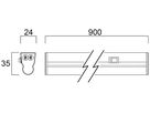 LED-Lichtleiste Sylvania SYLPIPE Schalter 11W 1300lm 4000K 900mm weiss