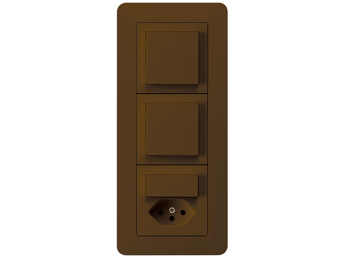 UP-Kombination kallysto.trend Gr.I-I-I vertikal 2×Schalter S3+S3/Typ 13 braun