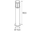 Stehleuchte SLV OTOS GLAS, E27 15W IP43 anthrazit