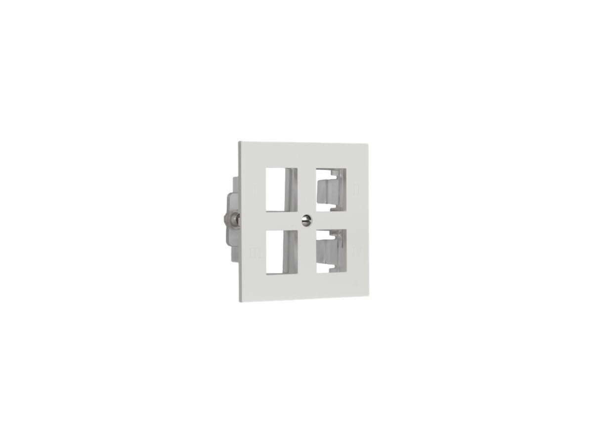 UP-Montageset R&M weiss für 4×RJ45