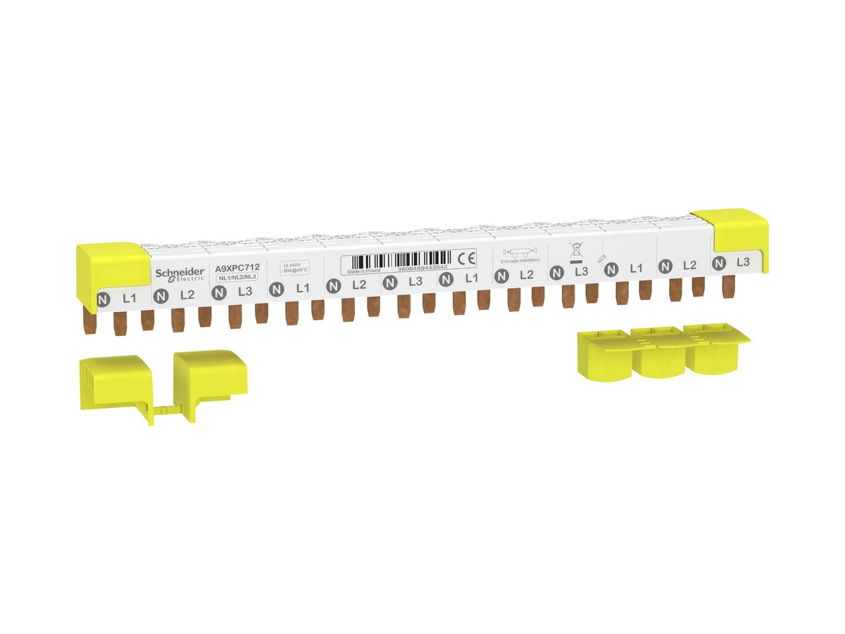 Kammschiene Schneider Electric Clario iC40 3LN 12 TE