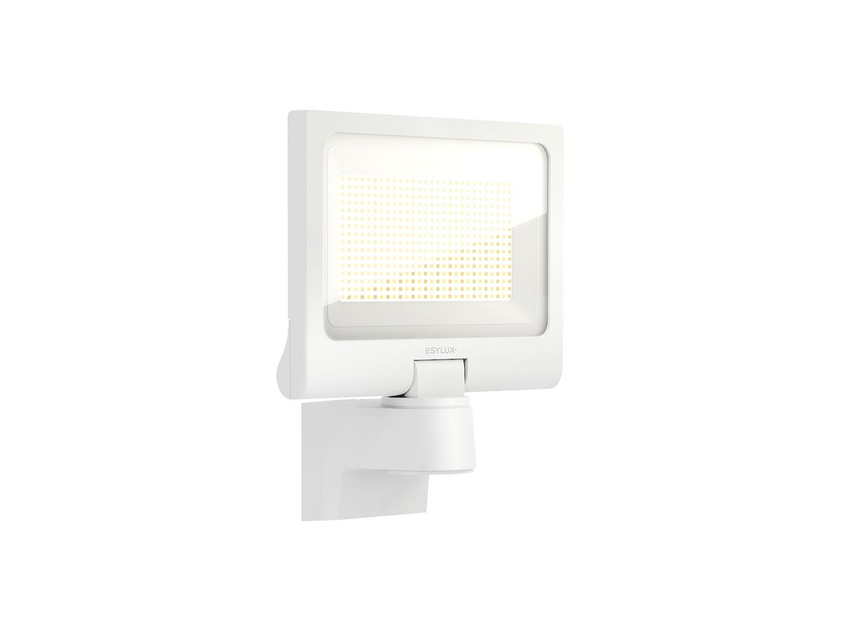LED-Strahler ESYLUX SUNJA 70W 9600…10500lm 827/840 IP65 132×280×318mm weiss