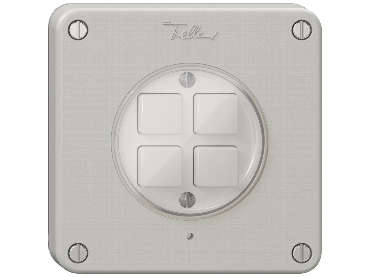 Taster KNX RGB NEVO KNX Basic SNAPFIX® 4T 4B LED IP55 lgu