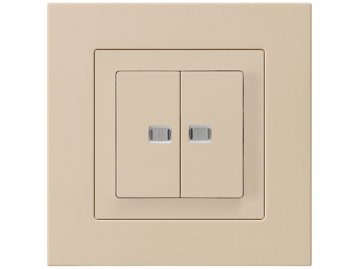UP-Leuchttaster kallysto.pro 2×A-R/1P mit 2 Linsen beige