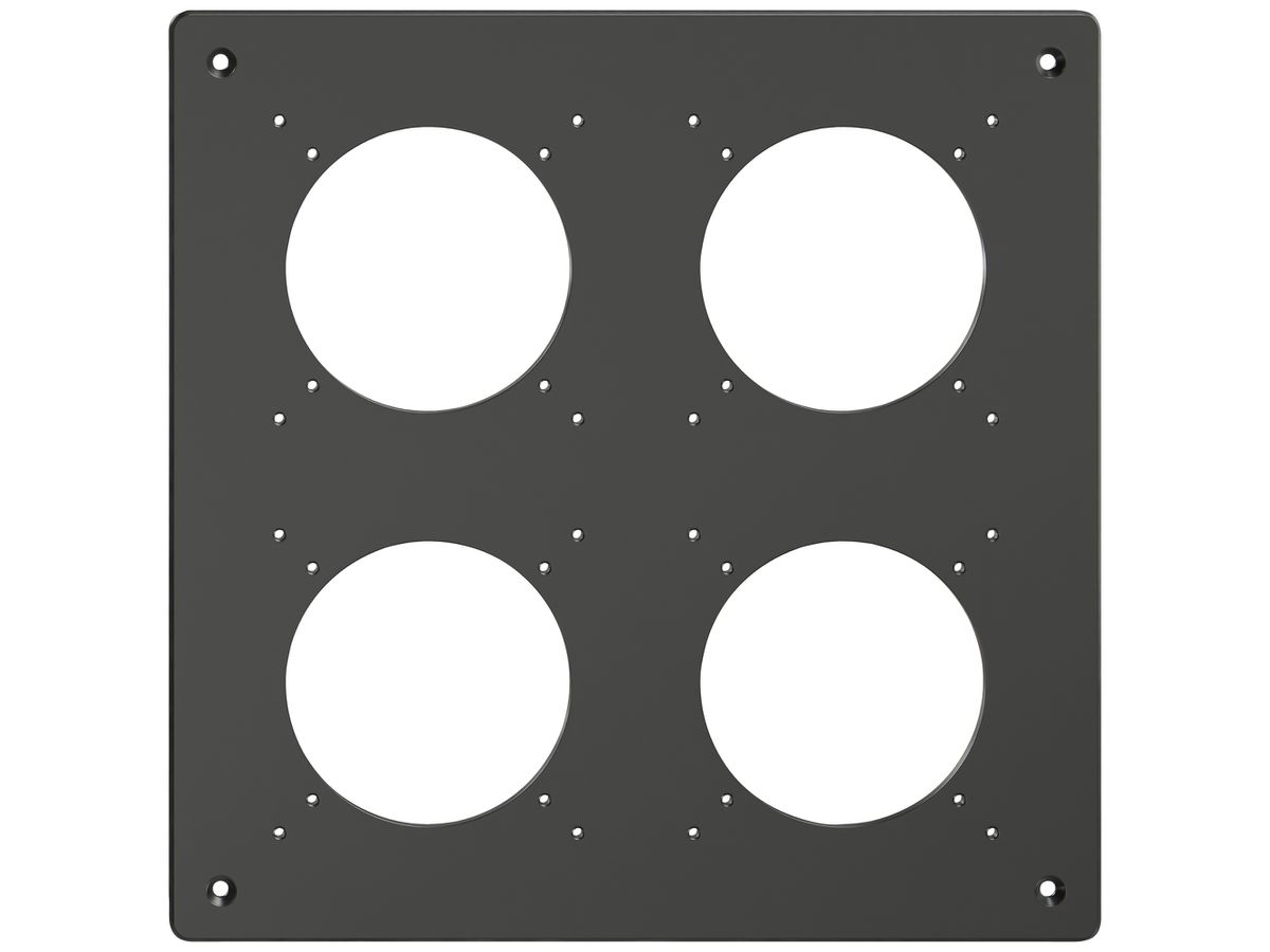 NUP-Kopfzeile Feller NEVO, 2×2, für N.CO-Apparate, schwarz