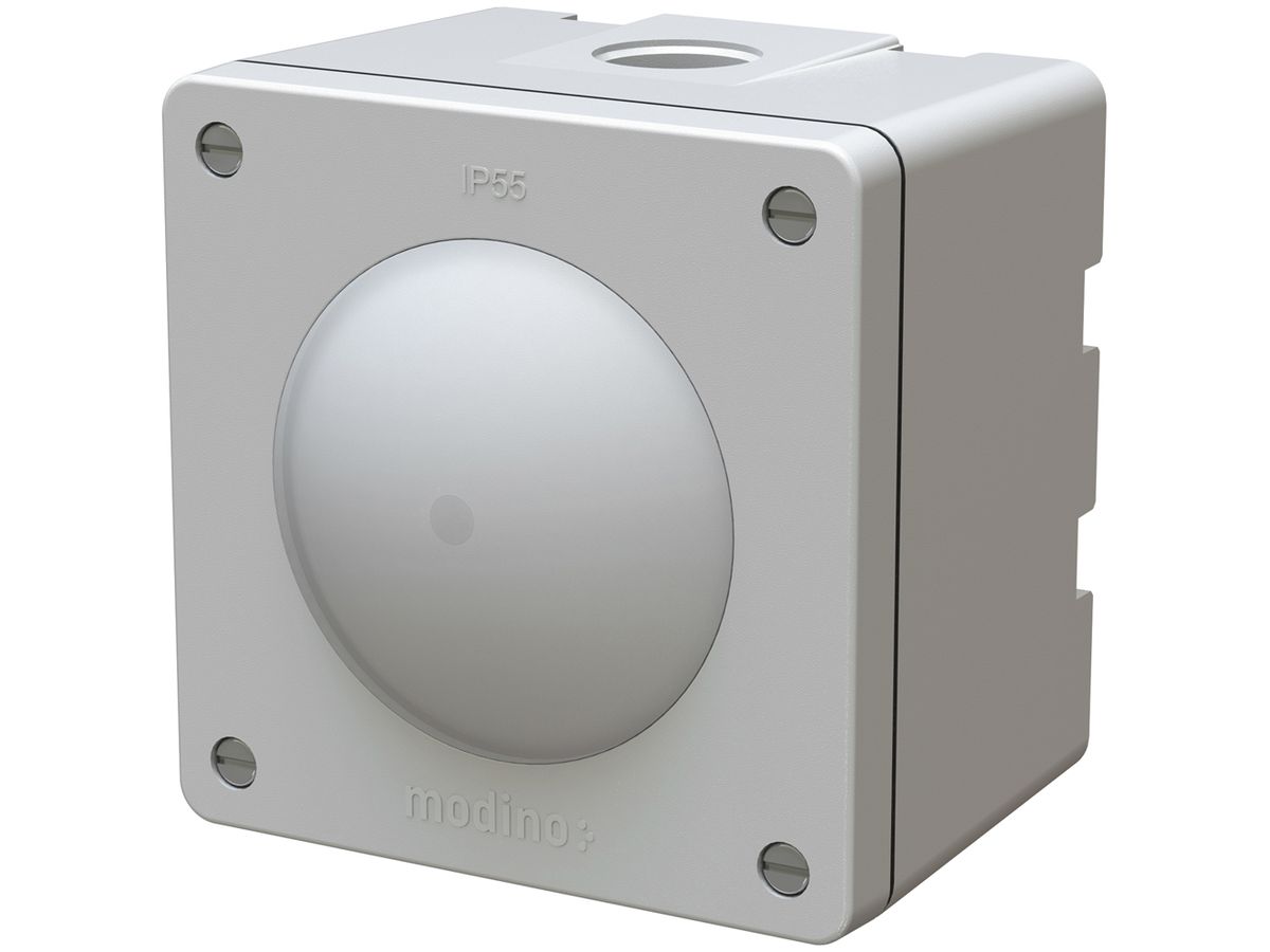AP-Leuchtdruckschalter modino exo Schema 3 10A 250V 90×90mm grau