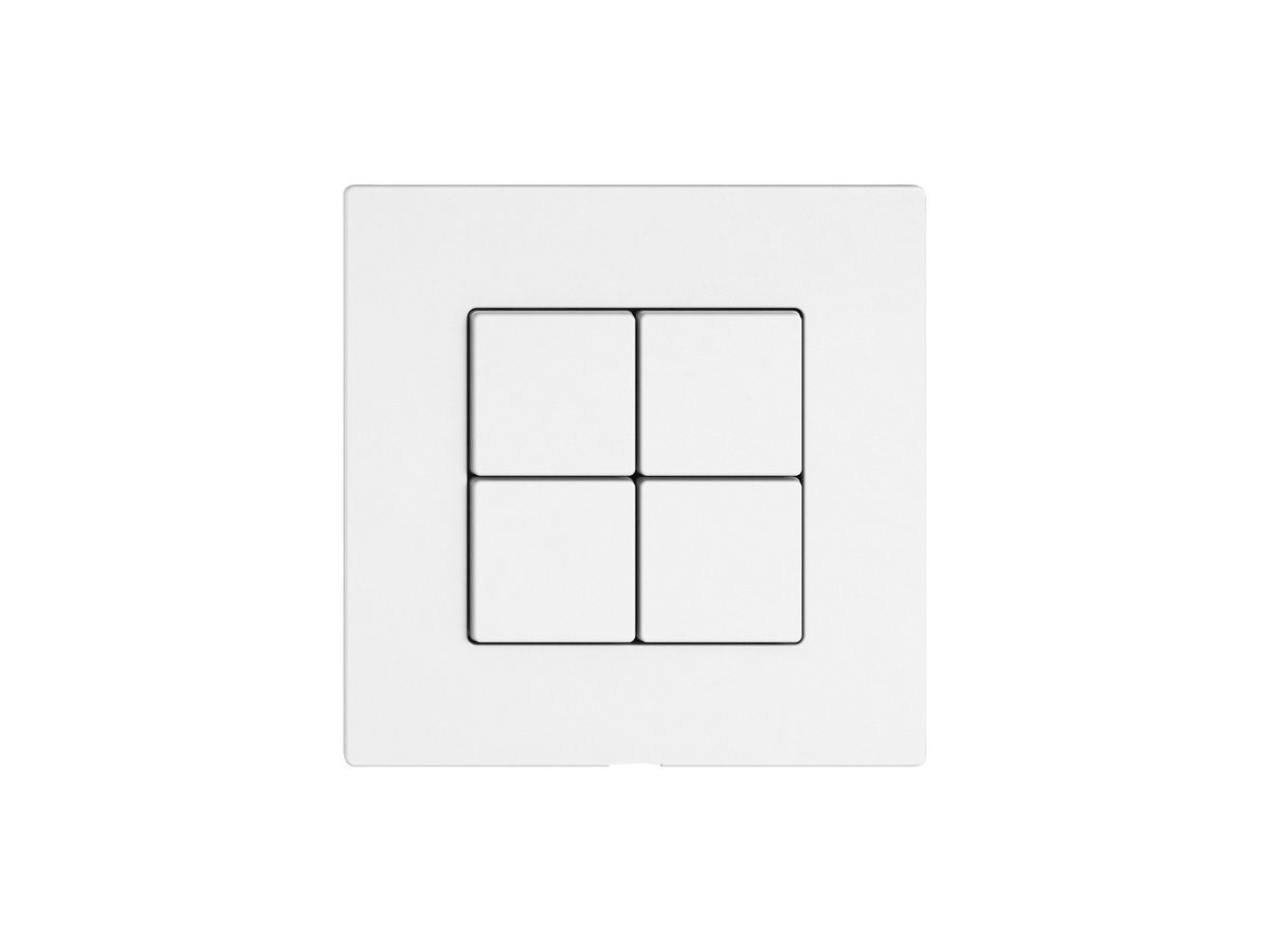 Abdeckset EDIZIO.liv KNX/Wiser SNAPFIX® Schalter/Taster f.4 Tasten ws