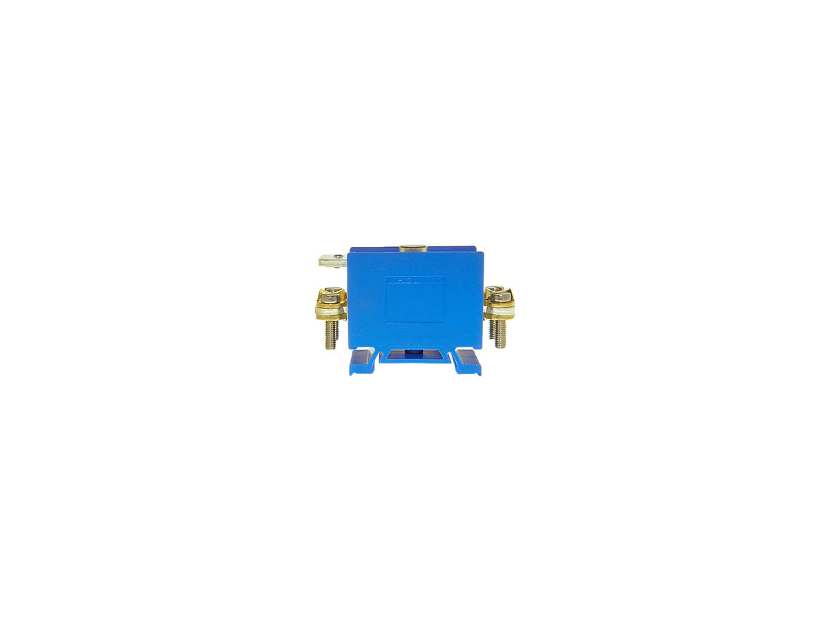 Messertrennklemme Woertz 4…50mm² 160A 660V Schraubanschluss 1×2 T=83mm blau