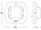 EB-Präsenzmelder Steinel Dual US KNX 360° h=2.8m 20m×3m