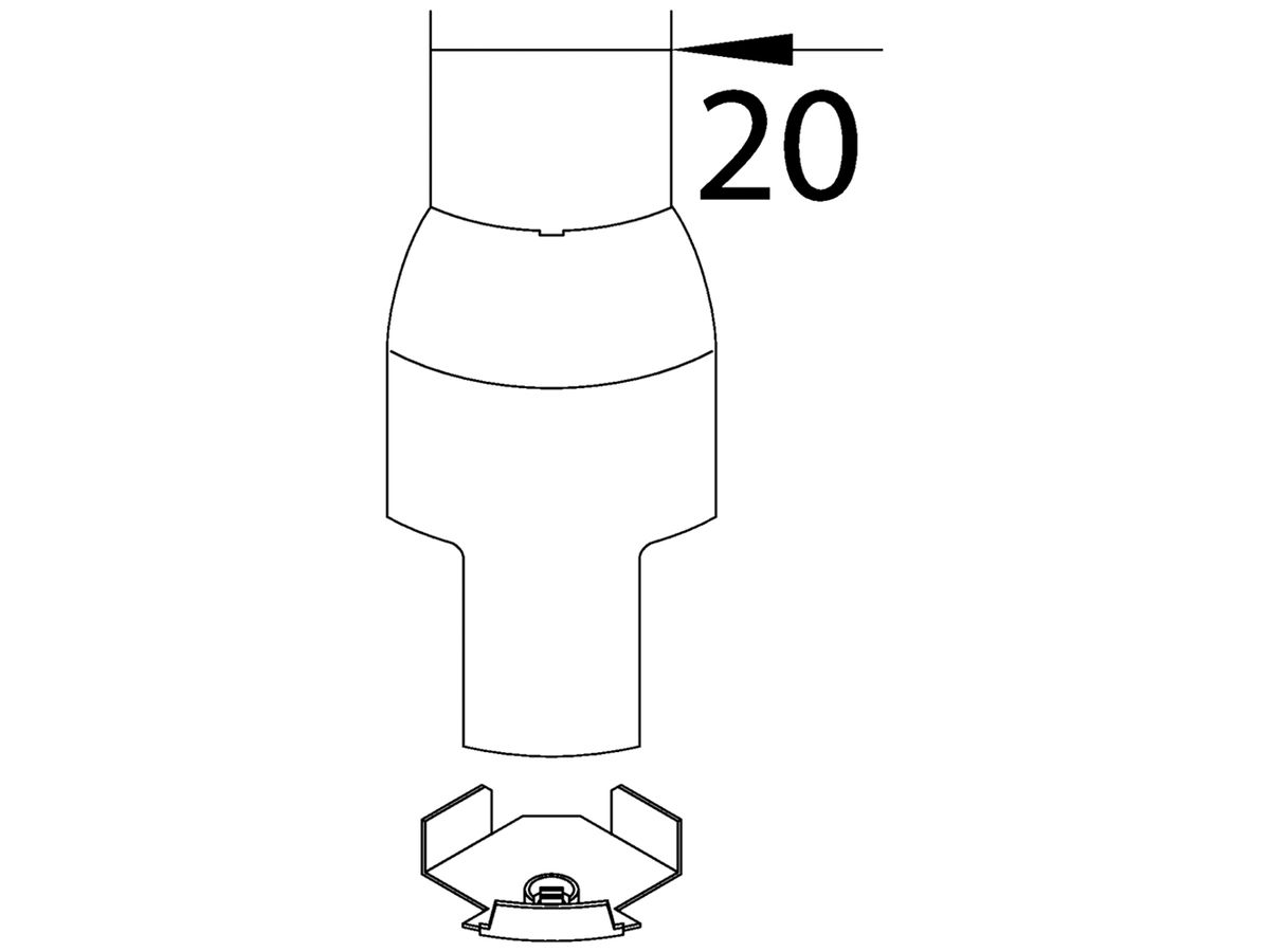 Anschlussstück Hager für SL20080 schwarz
