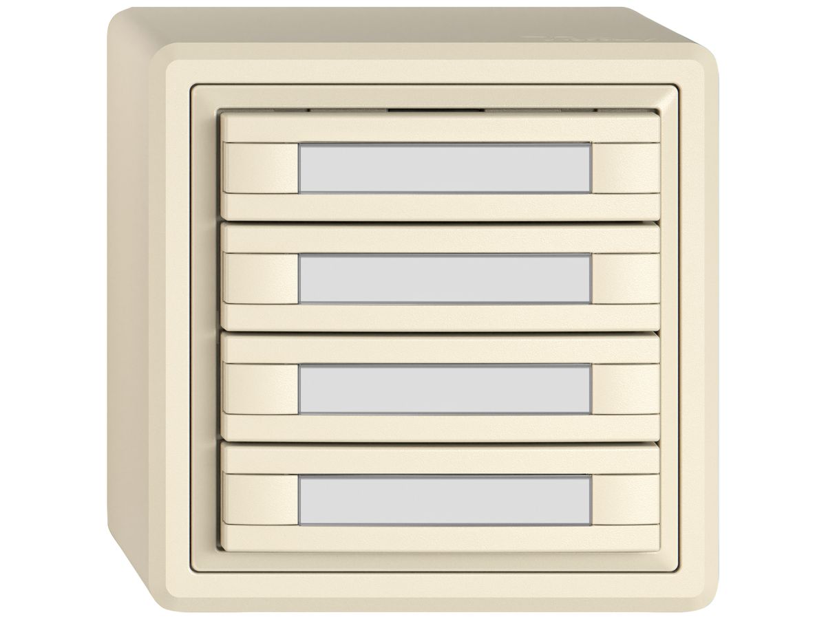 AP-KNX-Taster RGB EDIZIO.liv SNAPFIX® Temperaturfüh.o.LED Pap.4×T 2-Tbed.cr