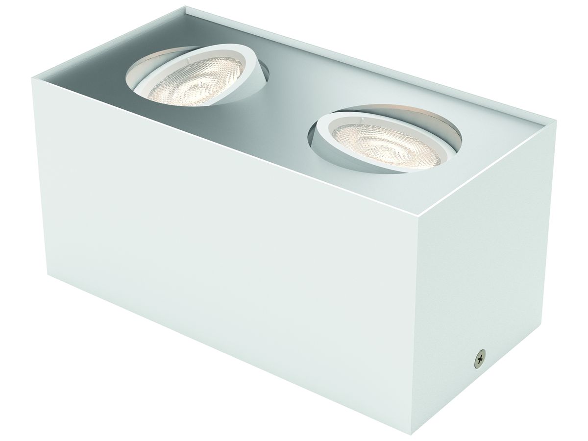 LED-Deckenleuchte myLiving Box WGD, 2×4.5W 230V 2700K 102×100×202mm IP20 weiss