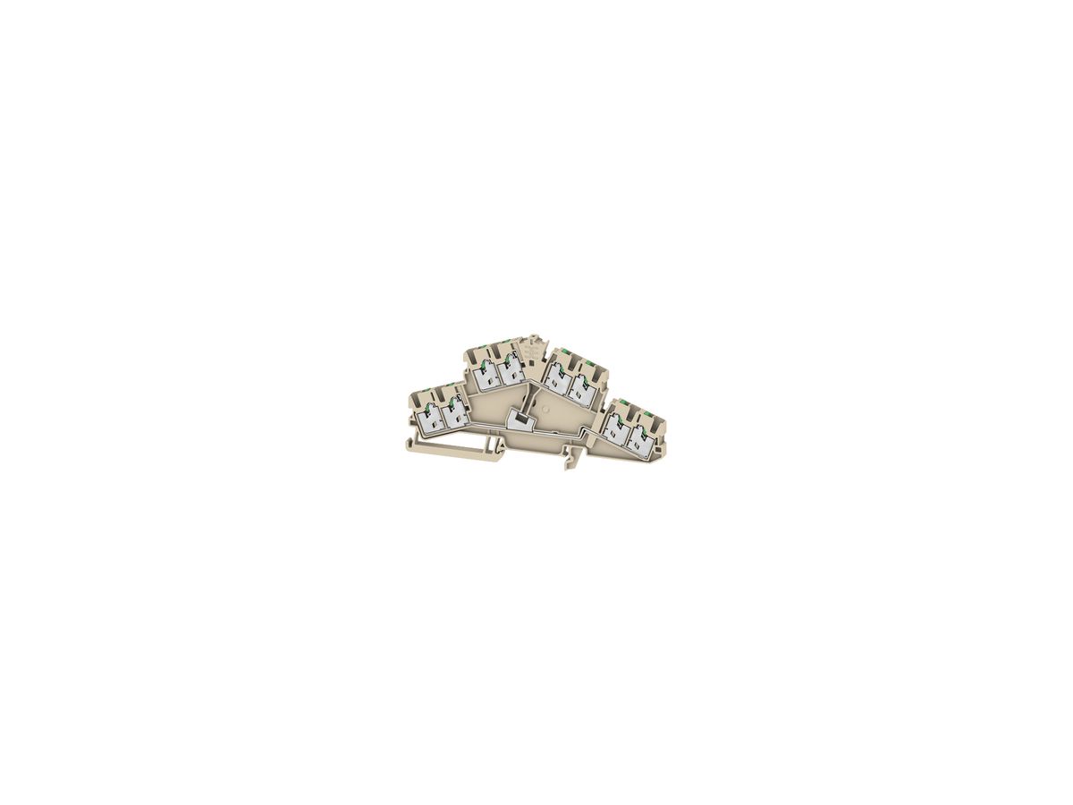 Durchgangs-Reihenklemme WM S2T 2.5 8C 2.5mm² 4×2 DIN35 be
