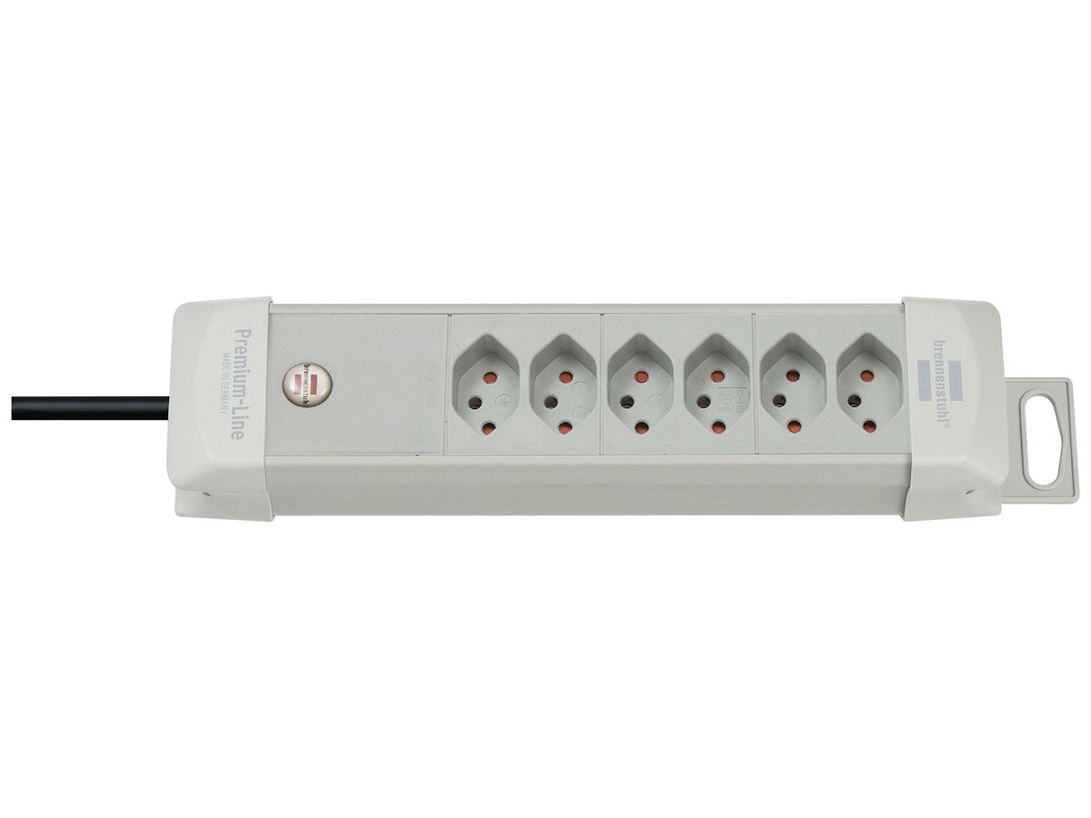 Steckdosenleiste cleverLINE Aufhänger 6×T13 3m H05VV-F 3×1.5mm² lgu