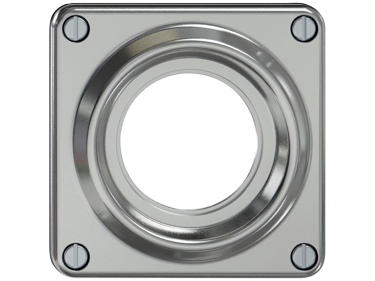 Oberteil ELEMENT SNAPFIX® ohne Klappdeckel für SCHUKO-Steckdose alu