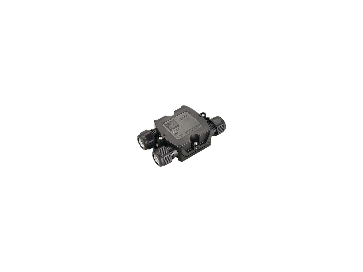 Kabelverbinder Box SLV für Ø Kabel 3×6…11mm IP68 schwarz