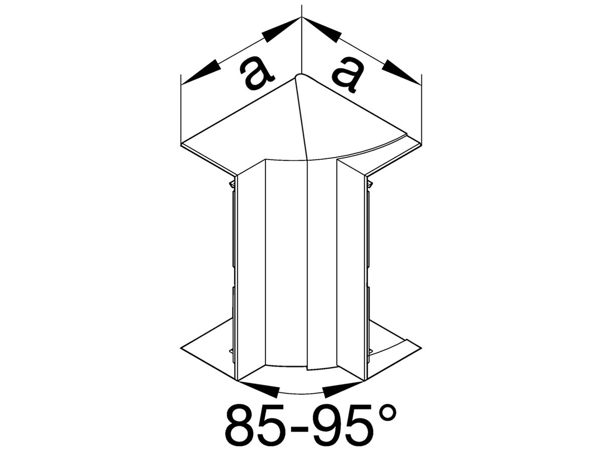 Inneneck tehalit BR 68×210mm Oberteil 2×80mm halogenfrei verkehrsweiss